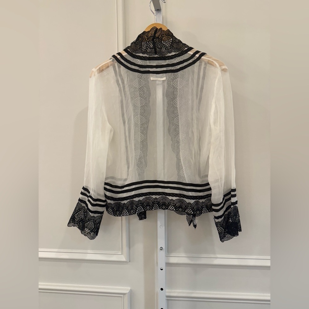 The Kooples Crepe Jacket 100% Silk - Picture 8 of 9